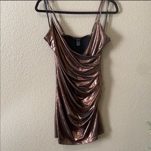 Forever 21-Brown metallic dress